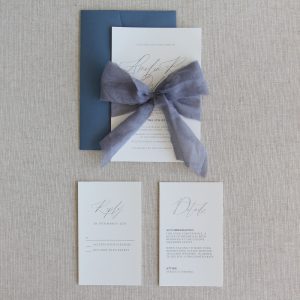 Soft Blue Romance Wedding Invitation