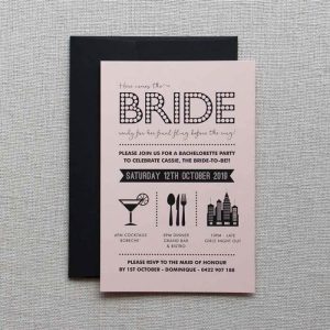 Cosmo bride bachelorette invitation