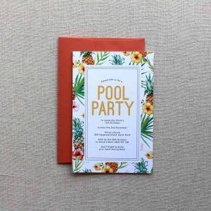 TROPICAL POOL PARTY INVITATION