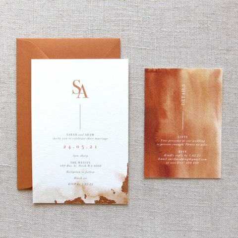 Burnt Orange Wedding Invitation | Premier Invitation & Paper ...