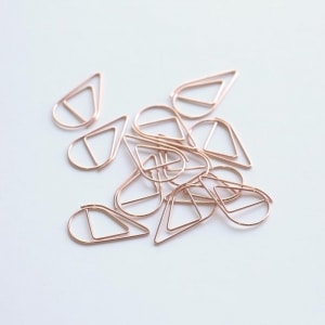 Rose Gold Drop Paper Clips