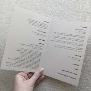 Layered Simplicity Order of Service Booklet