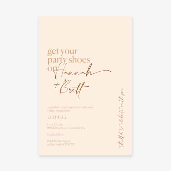 Party Shoes Engagement Invitations