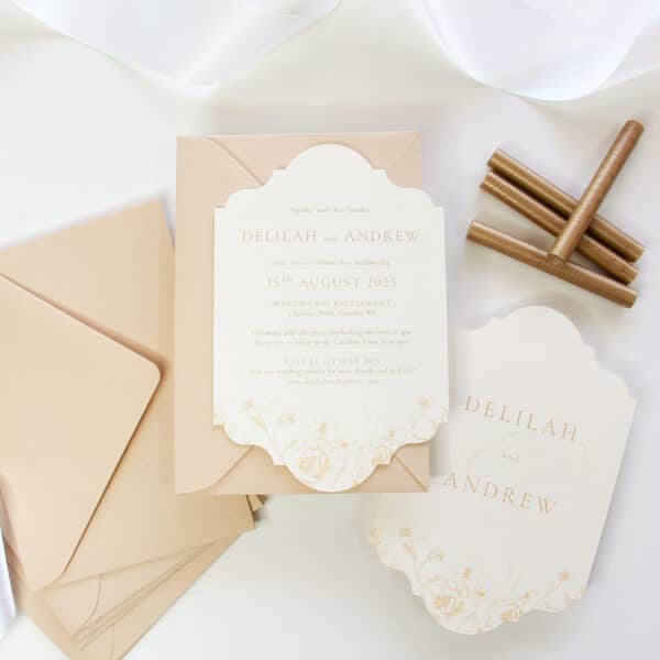 Buttercream Blooms Wedding invitation