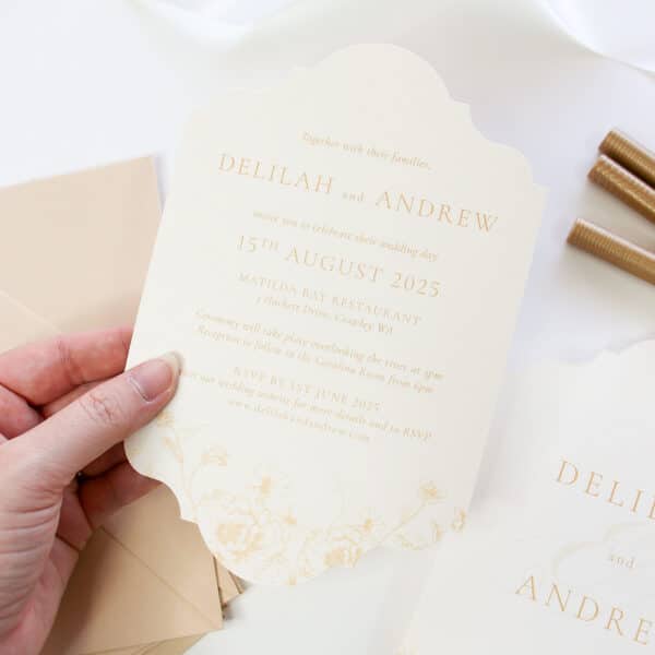 Buttercream Blooms Wedding invitation