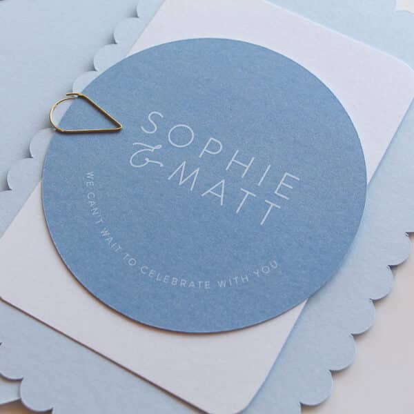 Scalloped Sky Wedding Invitation - Image 5