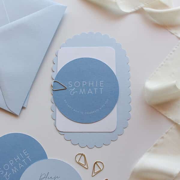 Scalloped Sky Wedding Invitation - Image 2