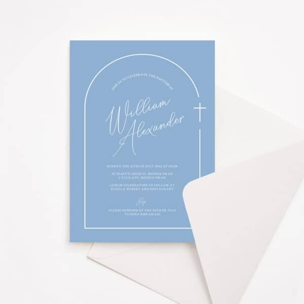 Arch Baptism Invitation with envelope