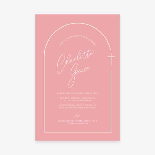 Arch Baptism Invitation with envelope