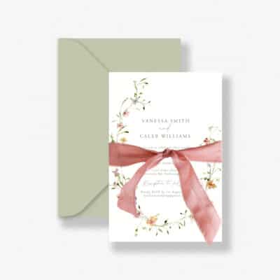 Dainty Blossoms Wedding Invitation
