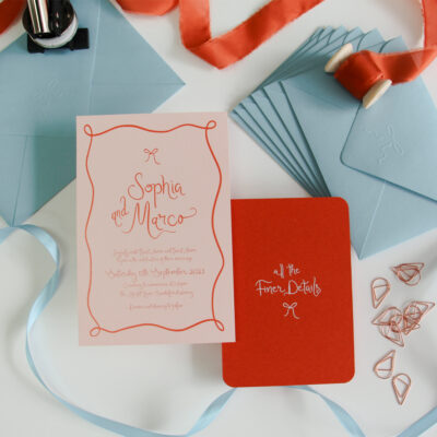 Organic Ink Wedding Invitation