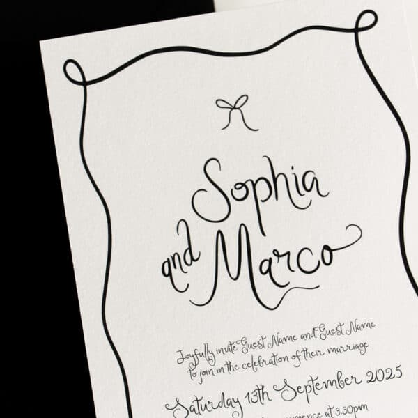 Organic Ink Wedding Invitation Suite