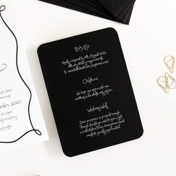 Organic Ink Wedding Invitation Suite