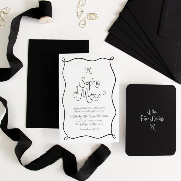 Organic Ink Wedding Invitation