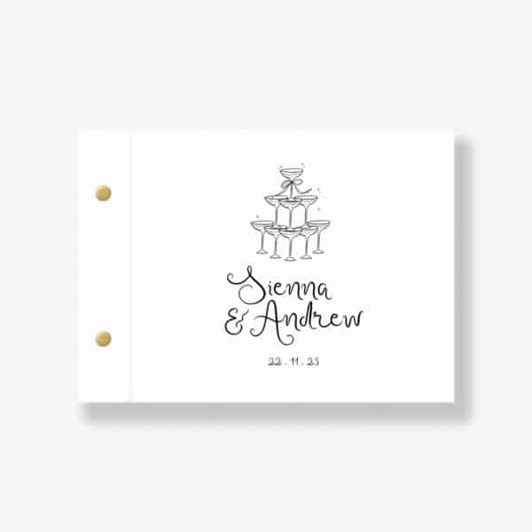 Champagne Tower Engagement Guest Book