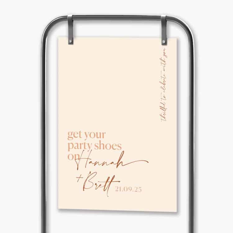 Party Shoes Engagement Sign