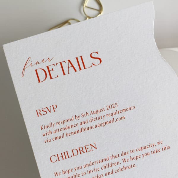 Bianca Wave Wedding Invitation