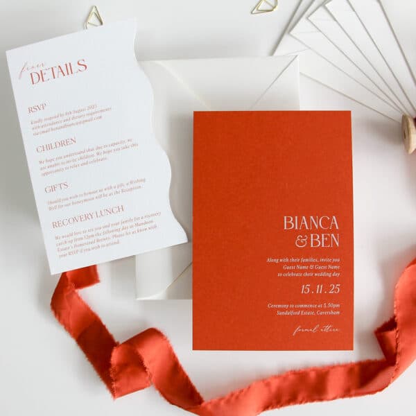 Bianca Wave Wedding Invitation