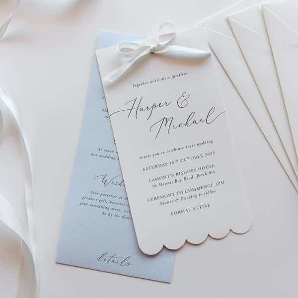 Harper Scalloped Wedding Invitation