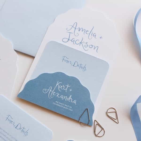 Blue Bubbly Bliss Wedding Invitation - Image 2