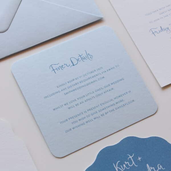 Blue Bubbly Bliss Wedding Invitation - Image 4