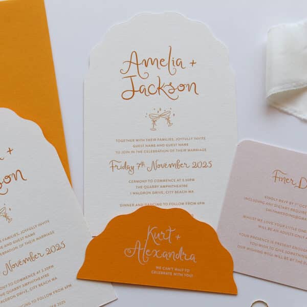 Bright Bubbly Bliss Wedding Invitation - Image 3